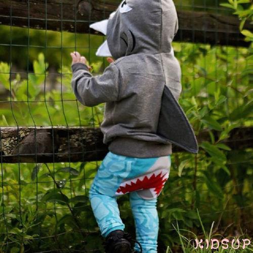 BOBORA Toddler Girl Boy Long Sleeve Dinosaur Sweatshirts Kids Autumn Cotton Top Shirts Jumper Pullover Clothing for 1-7Years 