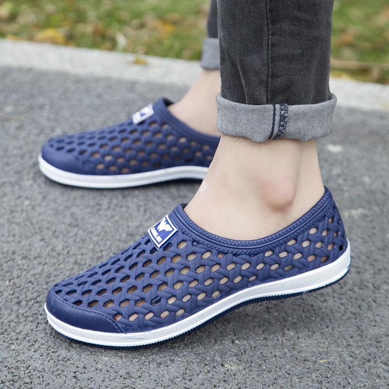 men's plastic slip on shoes