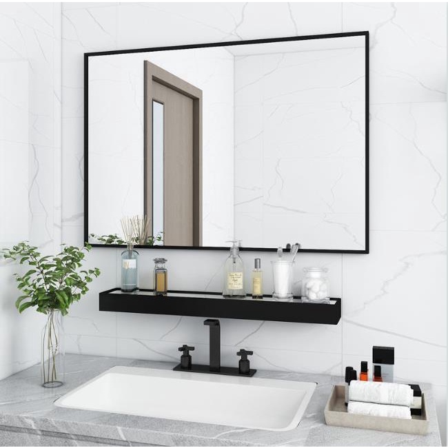 Bathroom mirror, toilet, no hole, stick to wall, self-adhesive wall, stick to wall