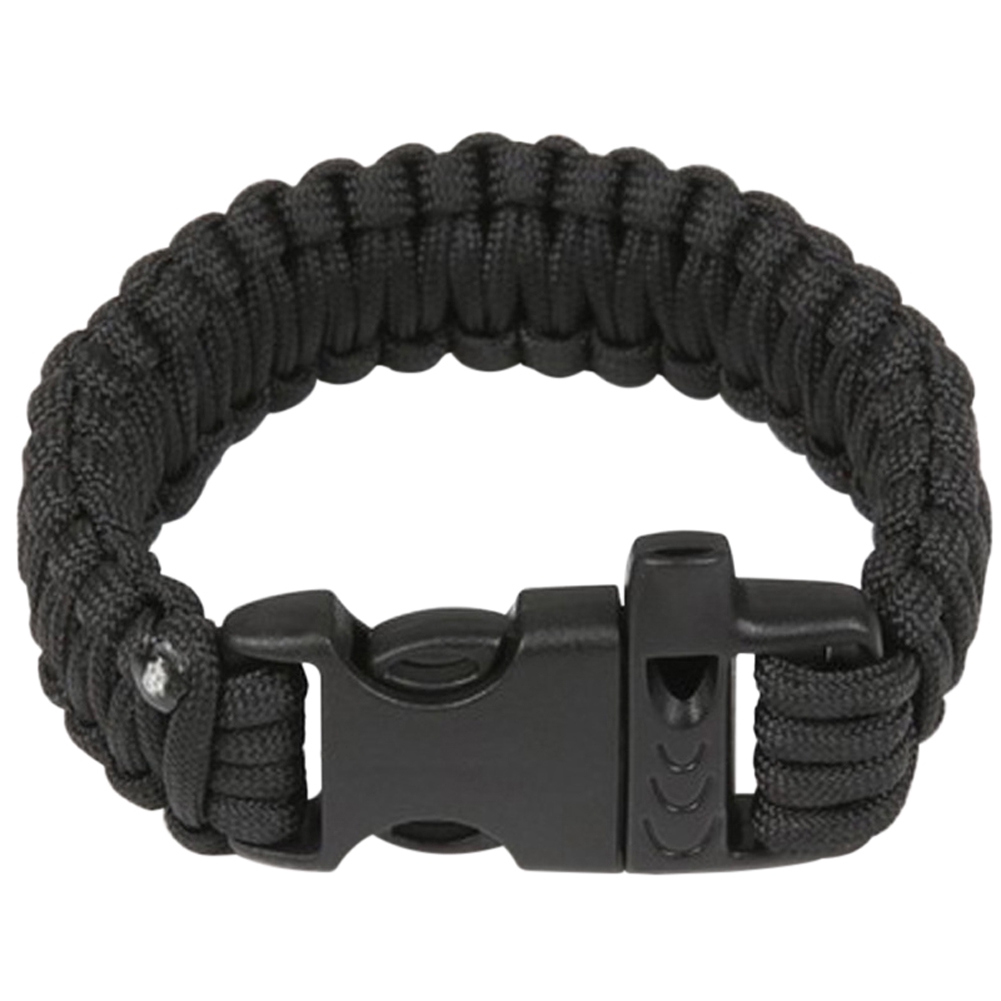 PARA CORD SURVIVAL WRISTBAND & WHISTLE BLACK OLIVE GREEN COYOTE