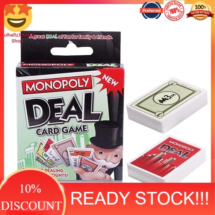 Shop Malaysia Monopoly Deal Card Game English Version Shopee Singapore