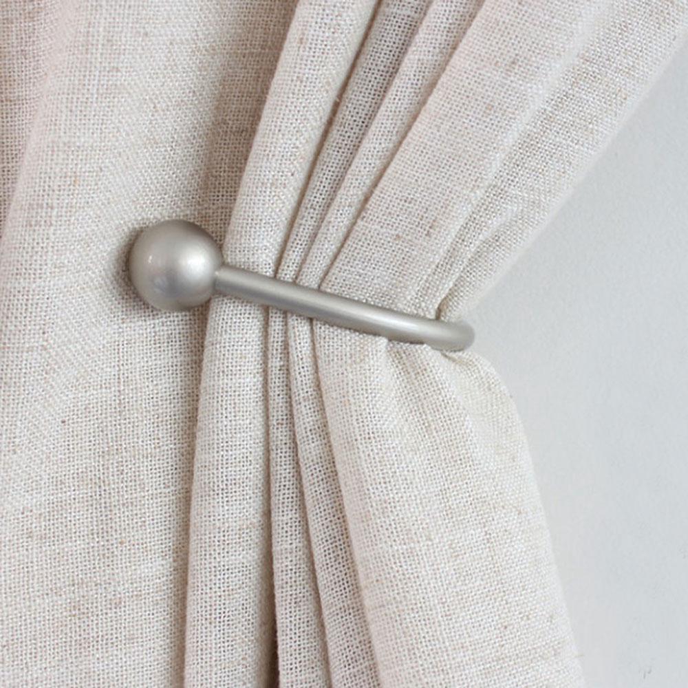 2pcs Modern Metal Curtain Tie Back Hook Hold Backs Ball End