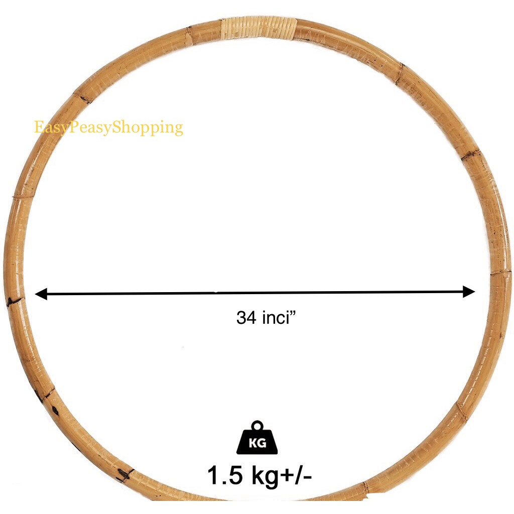 Fitness Exercise Hula Hoop Rattan /Hula Hoop Rotan /Senaman (READY