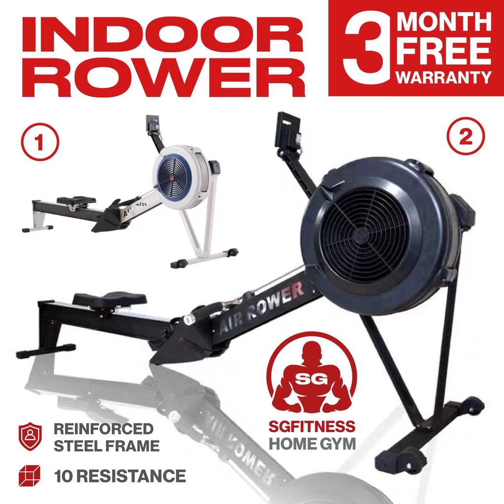 [Pre Order] Air Rower / Indoor Steel Rower / Home Gym Rower (Black