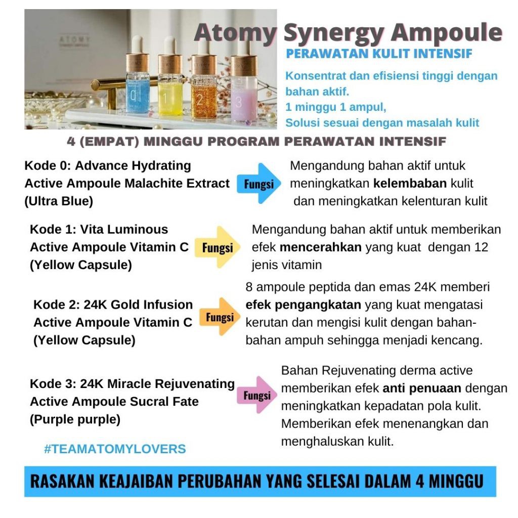 Atomy 4 Weeks Synergy Ampoule Program 1set Shipping From Korea Shopee Singapore