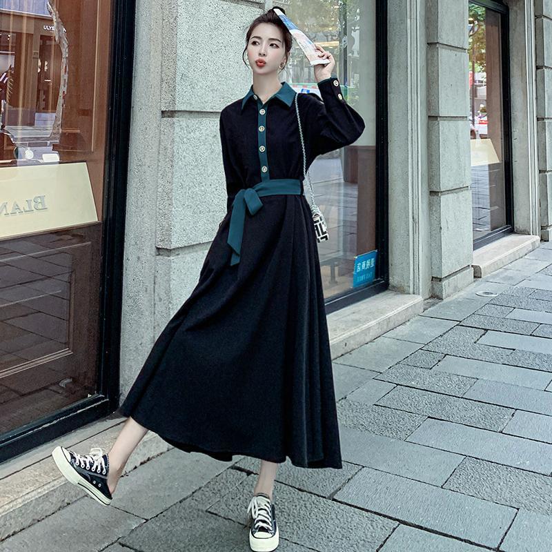 long skirt with shirt dress