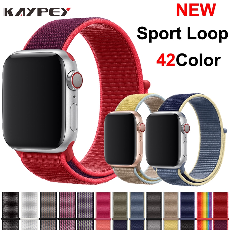 Sport Loop Strap For Apple Watch Band 42mm 38mm 44mm 40mm Woven Nylon Correa Iwatch 4 3 2 Bracelet Apple Watch 4 5 Shopee Singapore