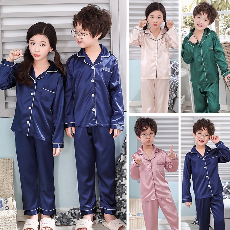 kids satin pajamas