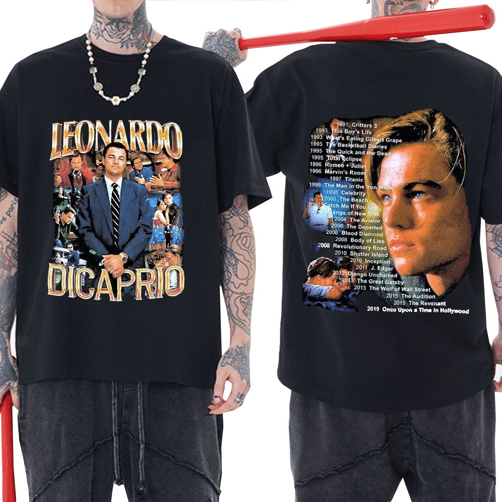 Marino Morwood 90s Leonardo Leo Dicaprio Rap Double Sided T Leonardo