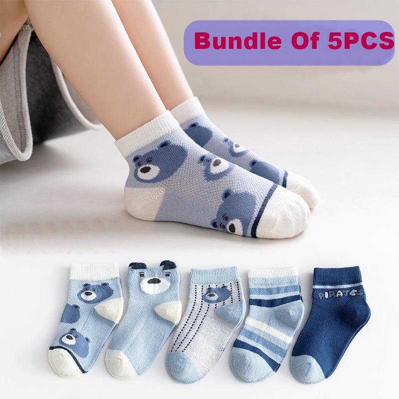 *5PCS SET* Kids Unisex Sock|Boy Girl Children Baby Socks Bundle|1-12 Years|Ankle and Middle