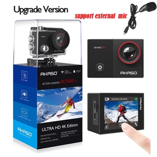 AKASO EK7000Pro 4K 16MP Action Camera with 2”Touch Screen EIS Adjustable View Angle 40m Waterproof Camera Remote Control