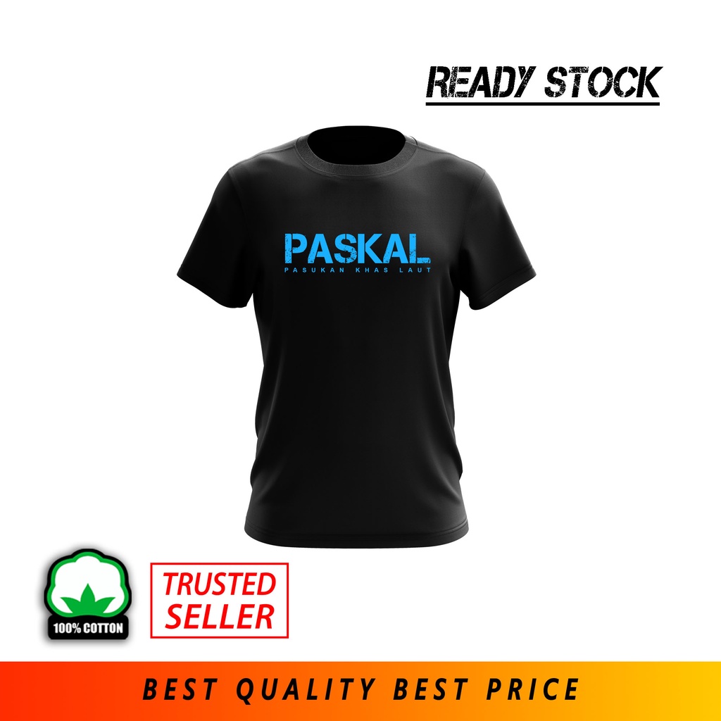 Shop Malaysia T Shirt Paskal Pasukan Khas Laut 100 Cotton Shopee Singapore