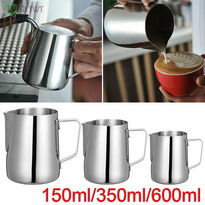 Stainless Steel Frothing Cup With Measurement For Latte Details about   Milk Frothing Pitcher 