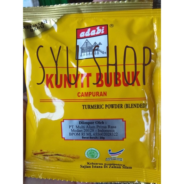 Turmeric powder adabi turmeric powder 30 gr | Shopee Singapore