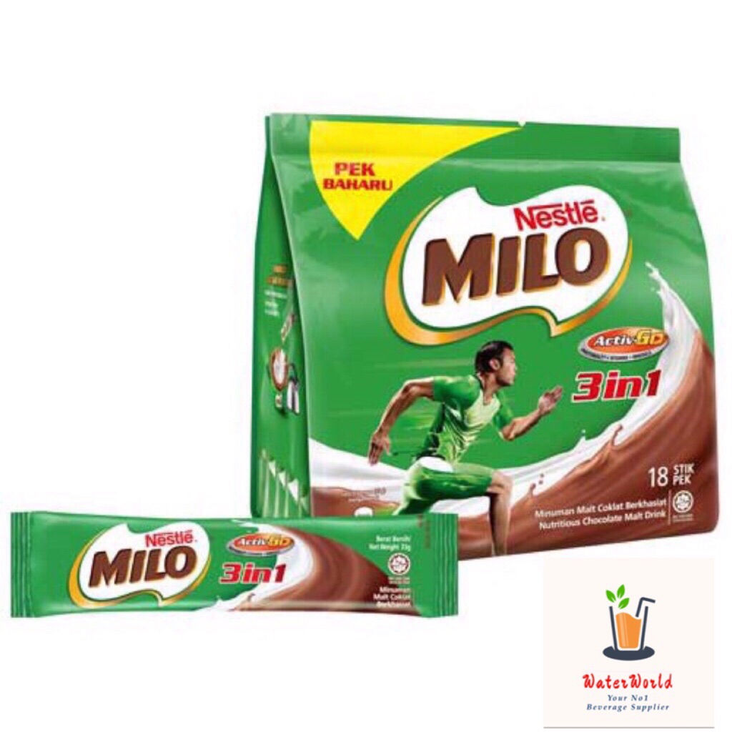 Nestle Milo Activ Go 3 in 1 Chocolate Malt Drink (18 Sticks) Shopee Singapore