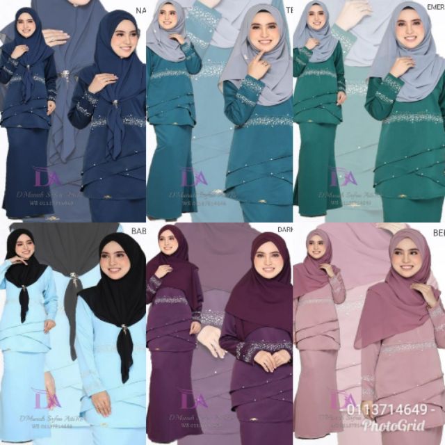 New Baju Kurung Moden Aiyra Raya Untuk Perempuan Muslimah 2019 Shopee Singapore