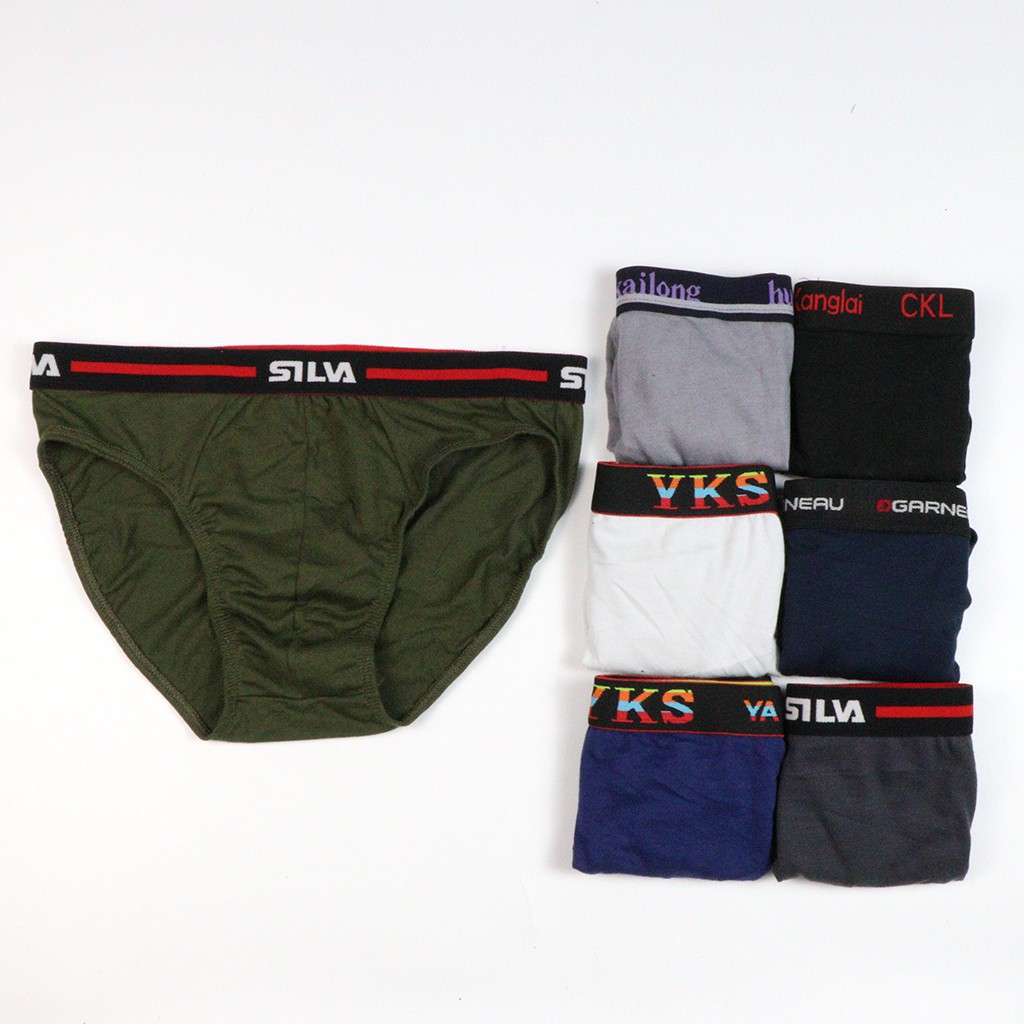 5pcs/SET Men's Underwear Cotton Solid Color Briefs Fashion Panties For Men Youth Shopee Singapore