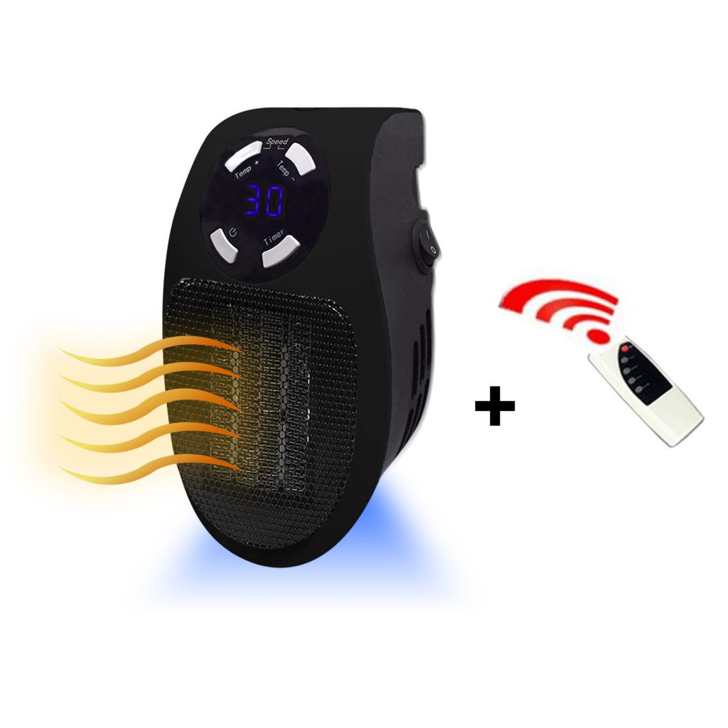 Plug In Wall Heater Portable Mini Electric Fan 500w Space Warmer W