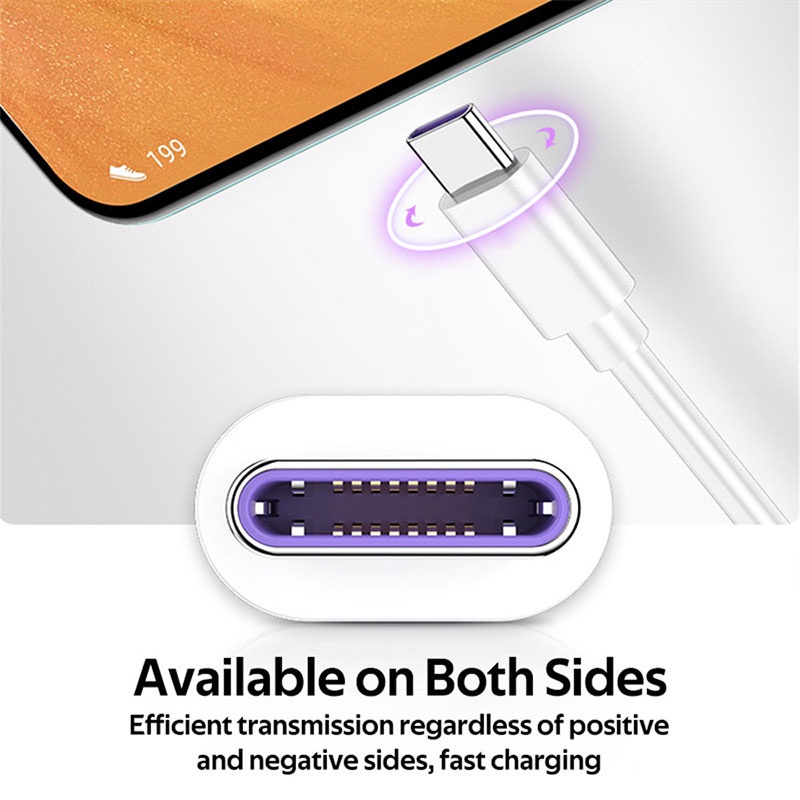 Super Fast Charging 5A Type C Cable for Huawei P50 p40 P30 P20 Pro lite Mate 30 20 10 Pro P10 Plus lite USB  Type-C Supercharge Super Charger Cable Cord & Data Transimisson Combo