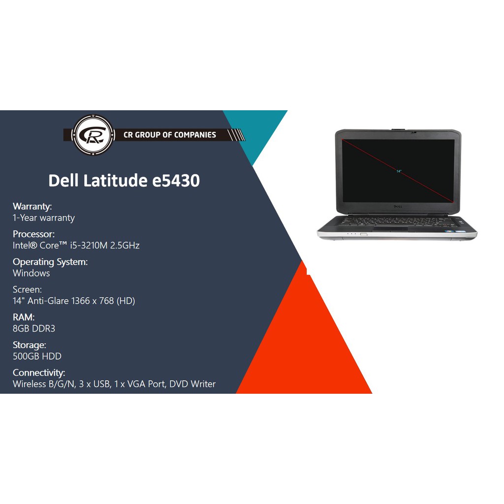Dell Latitude 14 E5430 Intel Core I5 8gb Ram 500gb Hdd Refurbished Shopee Singapore