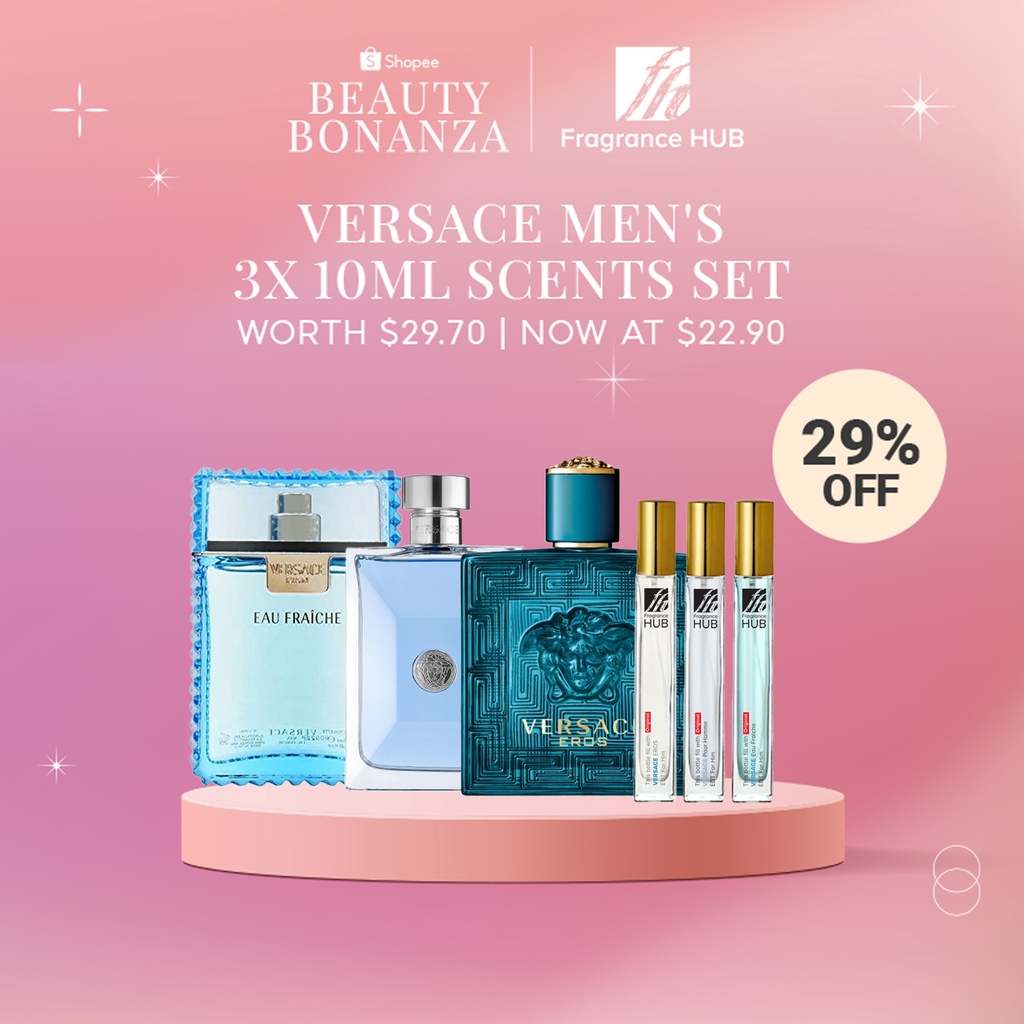 Beauty Bonanza Box Fragrance Versace Men's 10ml Scents Set Shopee