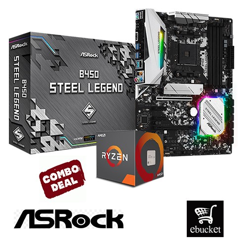 [Shop Malaysia] ASROCK B450 STEEL LEGEND Motherboard + AMD RYZEN CPU