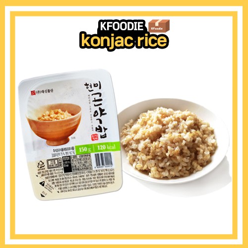 Dashin Brown Rice Konjac Rice 150g 120kcal Korean Diet Keto Ketogeinc Low Carb Calories Meal Microwavable Heated Convenient White Rice Live Apart Food Morning Breakfast Lunch Dinner Dishes Vegan Vegetarian