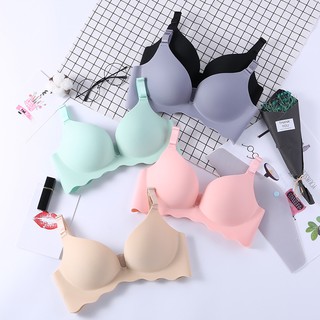 Image of Seamless Women Bra Push Up Wire Free Solid Female Bralette