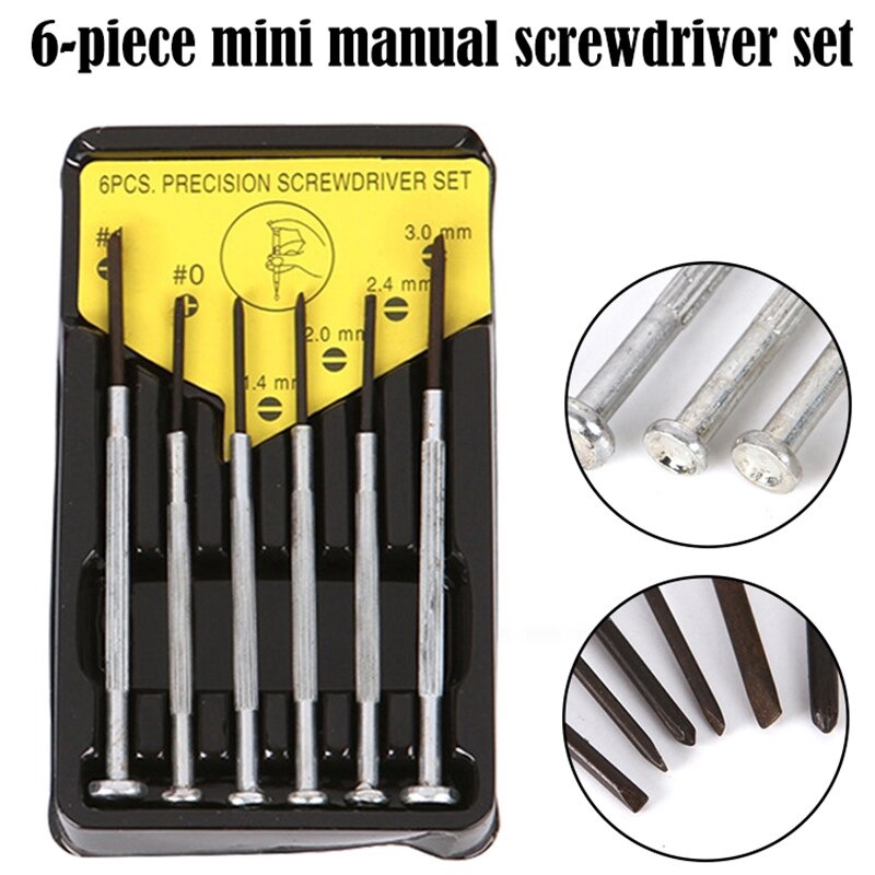 Flat Head and Philips Head Screwdriver Sets With 6 Different Sizes Mini Screwdriver Set Eyeglass Repair Kit Screwdriver 6 PCS Precision Screwdriver Sets Suitable For Watch Electronic Repairs 