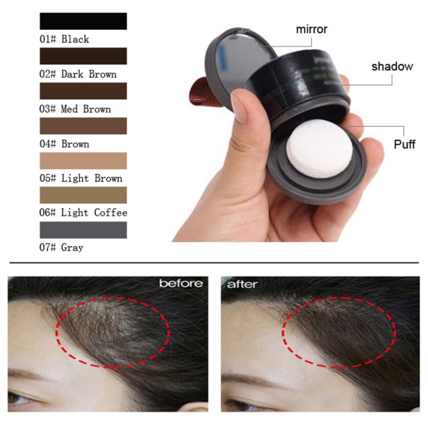 Men Women Waterproof Hair Line Powder Hair Color Edge Control Hair