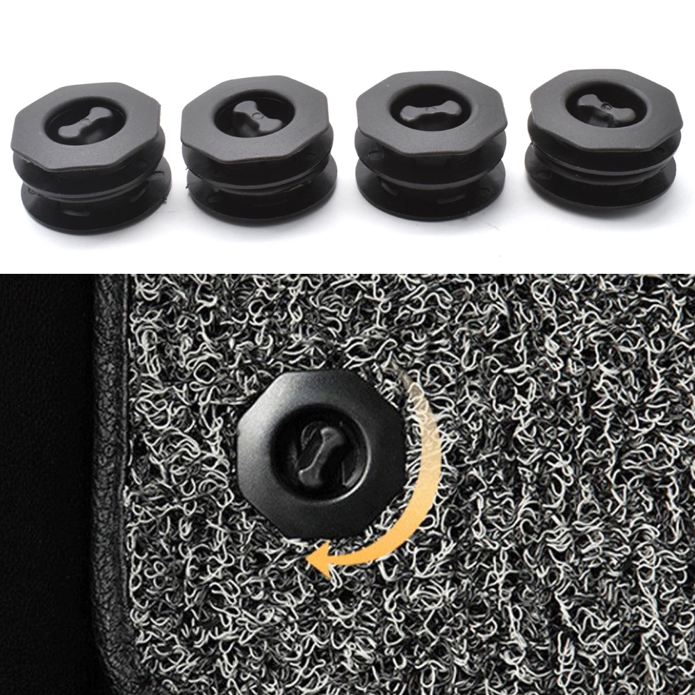 4x Car Floor Mats Clips Carpet Fixing Grip Clamps Holders Sleeves