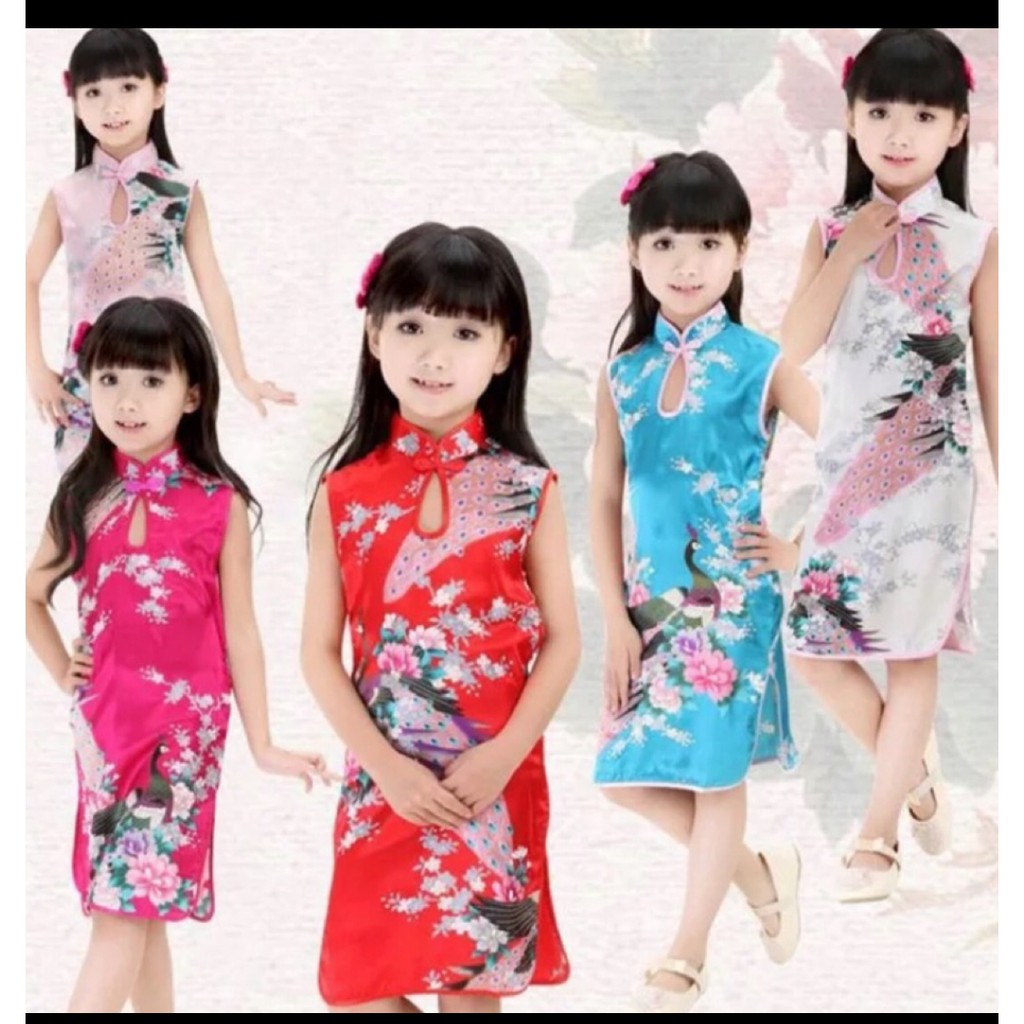 chinese silk dress for kids