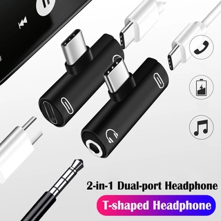 Benosem 2 In 1 Type C To 3.5mm Jack Earphone Charging Converter USB Type-C Audio Adapter For Xiaomi HTC Type C Phone