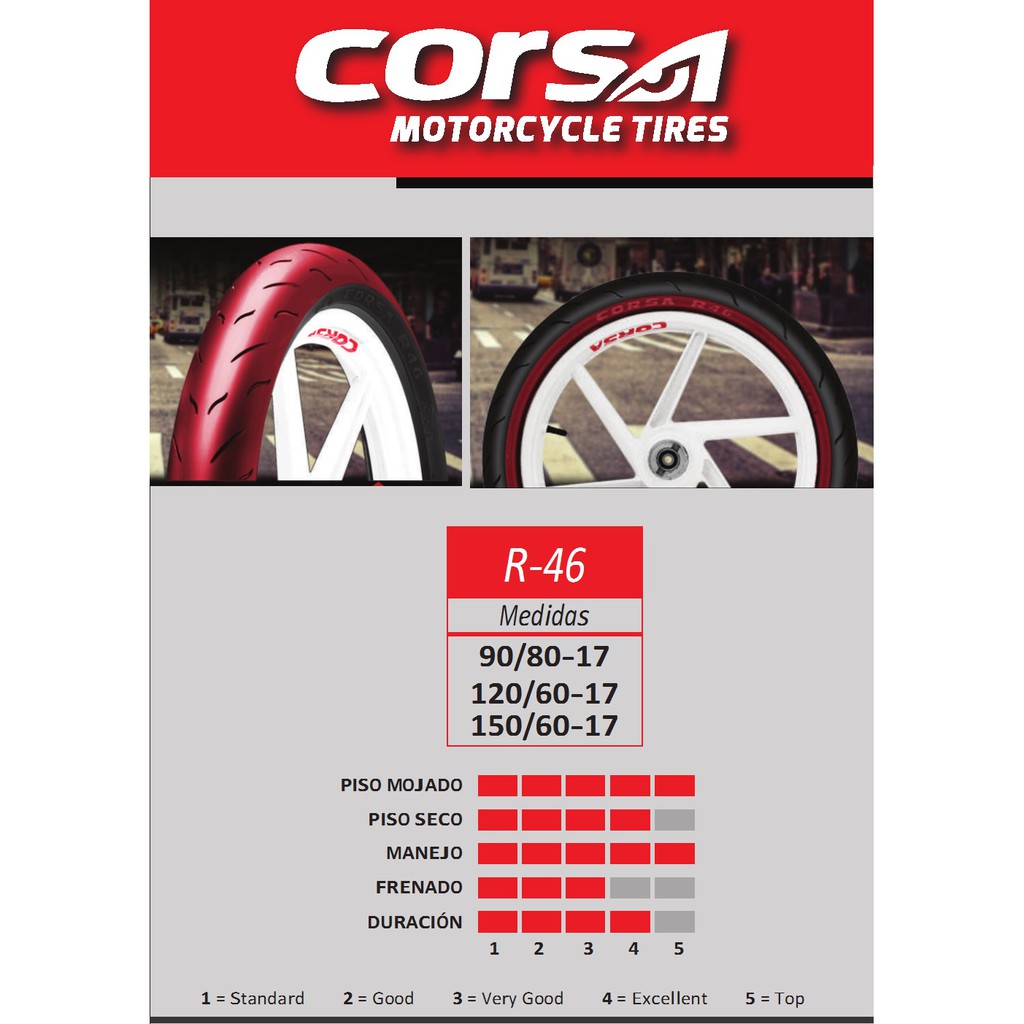 Corsa Tyre Tayar R46 90 80 17 120 60 17 150 60 17 Tubeless Racing Grip Shopee Singapore