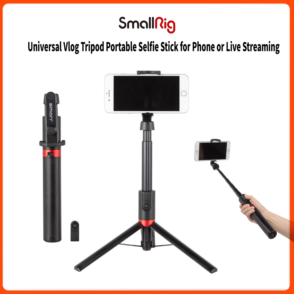 simorr Portable Selfie Stick Tripod with Bluetooth Remote 130 cm