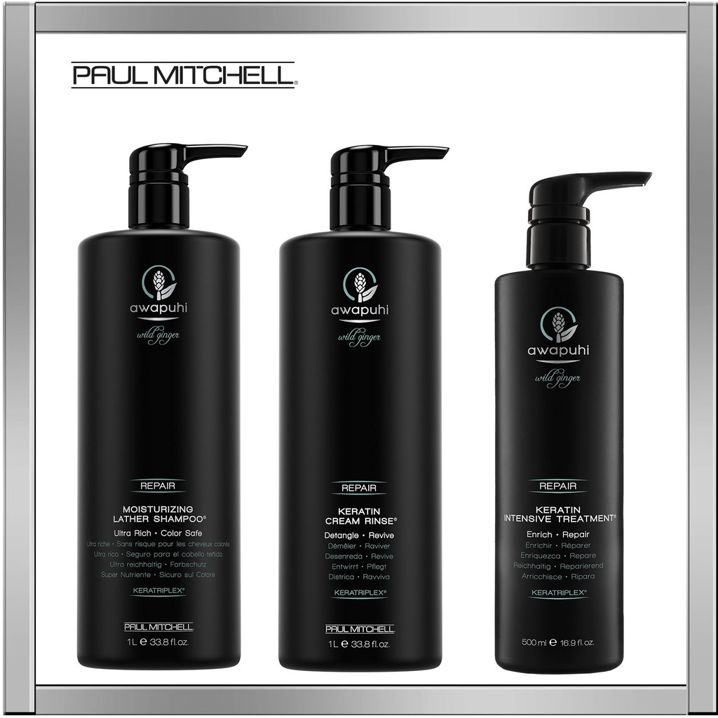 Paul Mitchell Awapuhi Wild Ginger Repair Moist Lather Shampoo Keratin Treatment Shopee Singapore