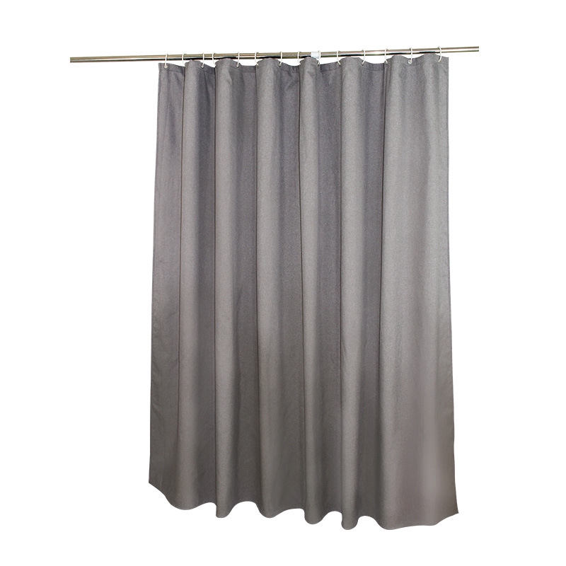 Thicken Waterproof Linen Bathroom, Dark Gray Linen Shower Curtain