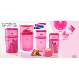 Tupperware Bekas Susu Bekas Gula Kedap Udara OT One Touch Pink Blue ...