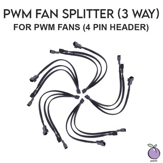 🇸🇬 PWM Fan Splitter Hub (4PIN) 1 to 3 Ways 3x 4 Pin Fans Way Y Splitter 3 Way Cable