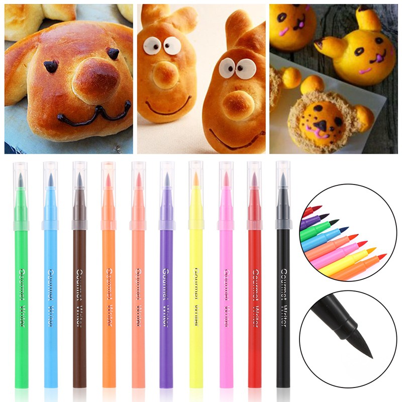 Edible Biscuits Draw Tool Fondant Pigment Pen Food Coloring Drawing Cake Brush 