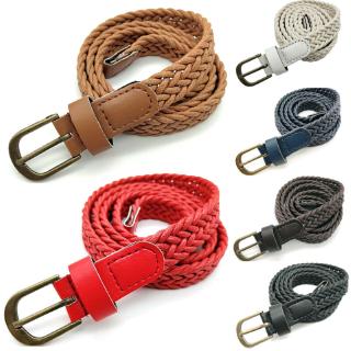 Image of Womens Ladies Kintted Belts Elastic Braided Stretch Canvas Woven Casual Vogue