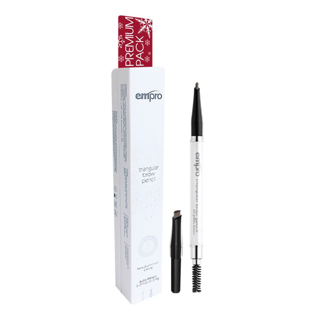Empro Aluminium Triangle Brow Pencil Premium Pack Shopee Singapore