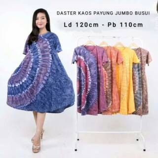  Daster  Kencana  Ungu  Batik  Abstract Motif Button Neck 