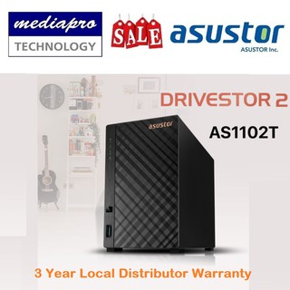ASUSTOR AS1102T 2-Bay NAS with Superfast 2.5-Gigabit Ethernet (Without HDD) - 3 Year Local Distributor Warranty