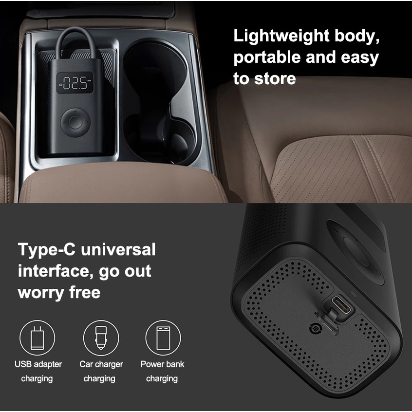 Original Xiaomi Mijia Portable Electric Air Pump 1S with Five Inflation Modes