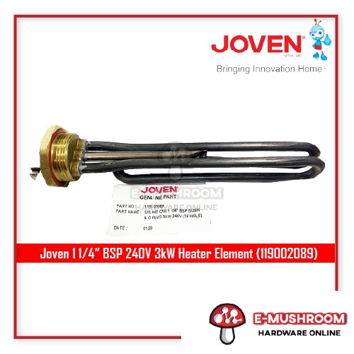 JOVEN HEATING ELEMENT GENUINE PART 1 1/4" S/S H/E C/W BSP BUSH WITH O