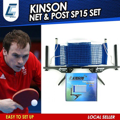 KINSON Professional ITTF Approved Clip-on Table Tennis Net and Post Set 