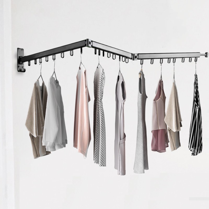 KAKUGU Wall Mounted Clothes Drying Rack Retractable Fold Away Clothes Dry Racks folding clothes