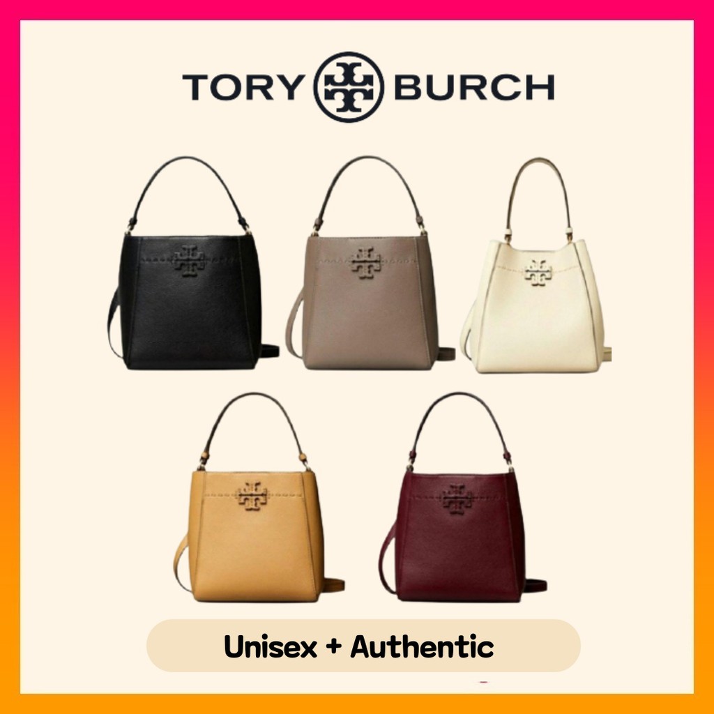 Tory Burch McGraw Small Bucket Bag | Shopee Singapore