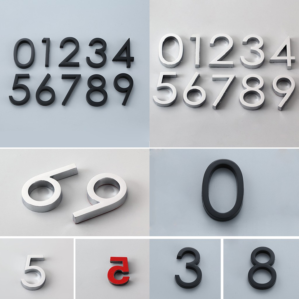 Self Adhesive Plastic Numbers 09 Door Numbers Plaques Signs Apart